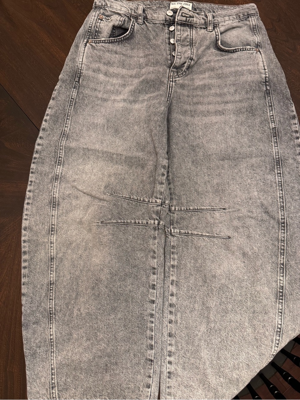 We The Free Good luck Mid-rise barrel jeans